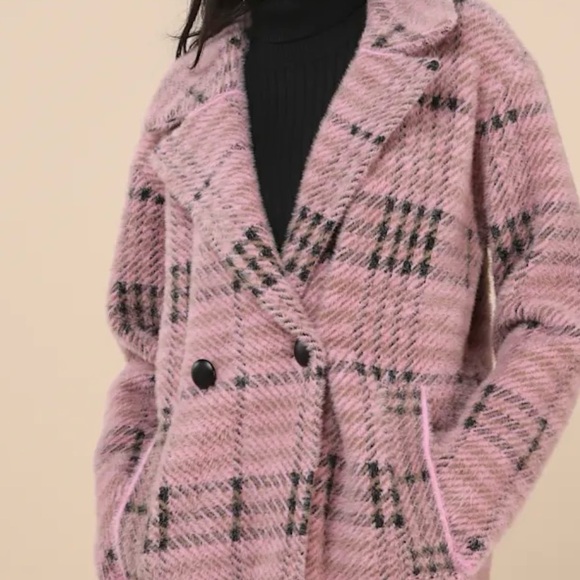 NVLT Jackets & Blazers - Plaid Pink Women's Coat NVLT